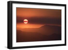 View of Andes Mountains at sunset, Chile, South America-Julio Etchart-Framed Photographic Print