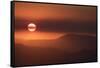 View of Andes Mountains at sunset, Chile, South America-Julio Etchart-Framed Stretched Canvas