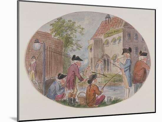 View of Anglers Opposite Sadler's Wells Theatre. Finsbury, Islington, London, C1800-S Woodward-Mounted Giclee Print