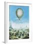 View of Annonay in Vivarais and the First Flight of the Mongolfier Brother's Hot-Air Balloon-null-Framed Giclee Print