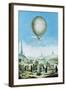 View of Annonay in Vivarais and the First Flight of the Mongolfier Brother's Hot-Air Balloon-null-Framed Giclee Print