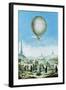 View of Annonay in Vivarais and the First Flight of the Mongolfier Brother's Hot-Air Balloon-null-Framed Giclee Print