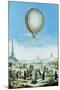 View of Annonay in Vivarais and the First Flight of the Mongolfier Brother's Hot-Air Balloon-null-Mounted Giclee Print