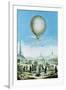 View of Annonay in Vivarais and the First Flight of the Mongolfier Brother's Hot-Air Balloon-null-Framed Giclee Print