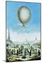 View of Annonay in Vivarais and the First Flight of the Mongolfier Brother's Hot-Air Balloon-null-Mounted Giclee Print