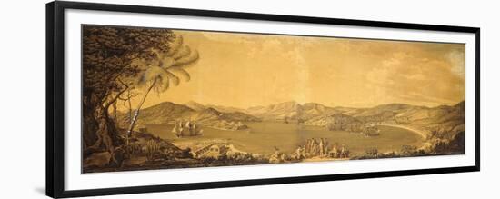 View of Antigua: English Harbour, Freeman's Bay, and Falmouth Harbour, Monk's Hill Etc, 1775-76-Thomas Hearne-Framed Premium Giclee Print