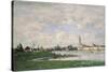View of Antwerp. 1871-Eugène Boudin-Stretched Canvas