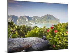 View of Ao Ton Sai and Ao Lo Dalam Beaches, Ko Phi Phi Don, Thailand-Ian Trower-Mounted Photographic Print