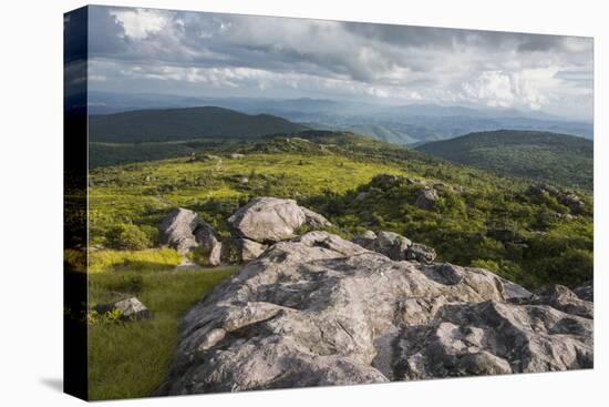 View of Appalachian Mountains from Grayson Highlands, Virginia, United States of America, North Ame-Jon Reaves-Stretched Canvas