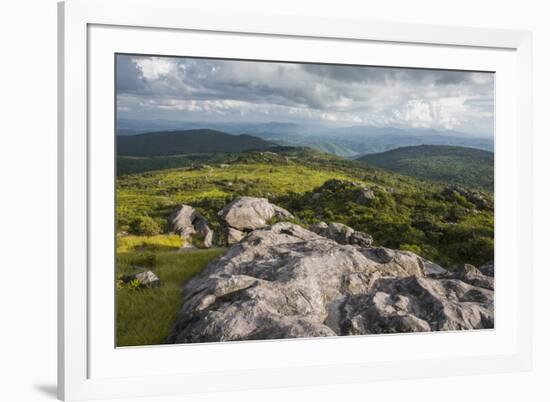 View of Appalachian Mountains from Grayson Highlands, Virginia, United States of America, North Ame-Jon Reaves-Framed Photographic Print