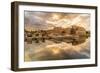 View of Archaeological Museum of Olbia and harbour boats on sunny day in Olbia, Olbia, Sardinia-Frank Fell-Framed Photographic Print