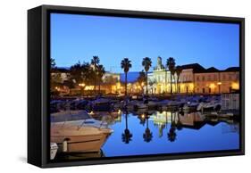 View of Arco da Vila across The Harbour, Faro, Eastern Algarve, Algarve, Portugal, Europe-Neil Farrin-Framed Stretched Canvas