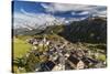 View of Ardez village surrounded by woods and snowy peaks Lower Engadine Canton of Switzerland Euro-ClickAlps-Stretched Canvas