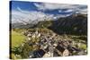 View of Ardez village surrounded by woods and snowy peaks Lower Engadine Canton of Switzerland Euro-ClickAlps-Stretched Canvas