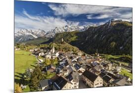 View of Ardez village surrounded by woods and snowy peaks Lower Engadine Canton of Switzerland Euro-ClickAlps-Mounted Photographic Print