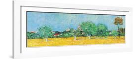 View of Arles with Irises (detail)-Vincent van Gogh-Framed Art Print