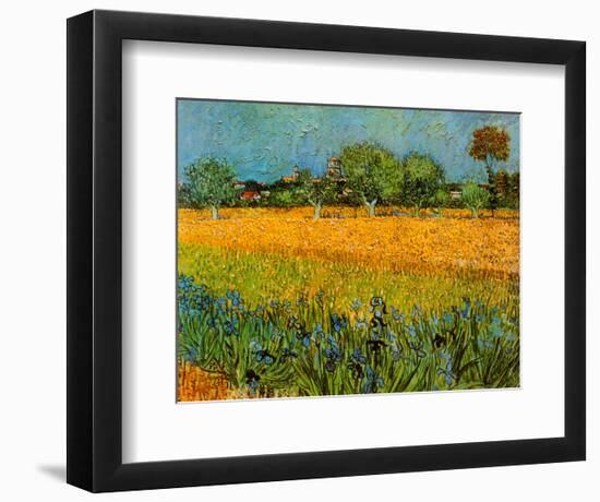 View of Arles with Irises-Vincent van Gogh-Framed Art Print