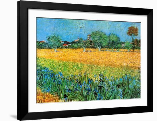 View of Arles with Irises-Vincent van Gogh-Framed Art Print