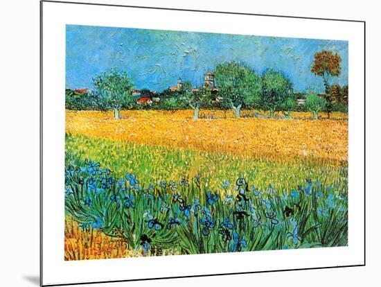 View of Arles with Irises-Vincent van Gogh-Mounted Art Print