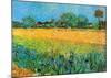 View of Arles with Irises-Vincent van Gogh-Mounted Art Print