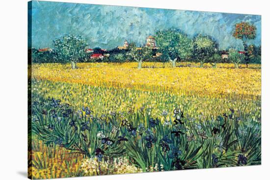 View of Arles with Irises-Vincent van Gogh-Stretched Canvas