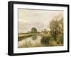 View of Arleux from the Marshes of Palluel, 1873-Jean-Baptiste-Camille Corot-Framed Giclee Print