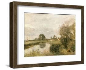 View of Arleux from the Marshes of Palluel, 1873-Jean-Baptiste-Camille Corot-Framed Giclee Print