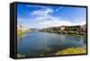 View of Arno River from Ponte Alla Carraia, Florence, Tuscany, Italy, Europe-Nico Tondini-Framed Stretched Canvas