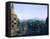 View of Arupadhatu, 8th Century Buddhist Site of Borobudur, Java, Indonesia-J P De Manne-Framed Stretched Canvas