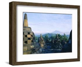 View of Arupadhatu, 8th Century Buddhist Site of Borobudur, Java, Indonesia-J P De Manne-Framed Photographic Print