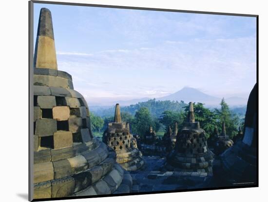 View of Arupadhatu, 8th Century Buddhist Site of Borobudur, Java, Indonesia-J P De Manne-Mounted Photographic Print