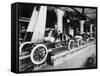 View of Assembly Line in Early Automobile Factory-null-Framed Stretched Canvas