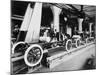 View of Assembly Line in Early Automobile Factory-null-Mounted Photographic Print