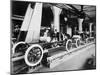 View of Assembly Line in Early Automobile Factory-null-Mounted Photographic Print