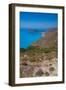 View of Assos, coastline, sea and hills near Agkonas, Kefalonia, Ionian Islands, Greek Islands-Frank Fell-Framed Photographic Print