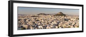 View of Athens and Likavitos Hill over the rooftops of the Plaka District, Greece-Matthew Williams-Ellis-Framed Photographic Print