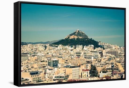 View of Athens City from the Acropolis Hill-NikD90-Framed Stretched Canvas