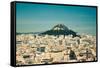 View of Athens City from the Acropolis Hill-NikD90-Framed Stretched Canvas