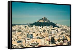 View of Athens City from the Acropolis Hill-NikD90-Framed Stretched Canvas