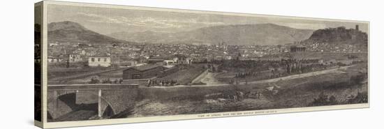 View of Athens, with the New Railway Station-null-Stretched Canvas