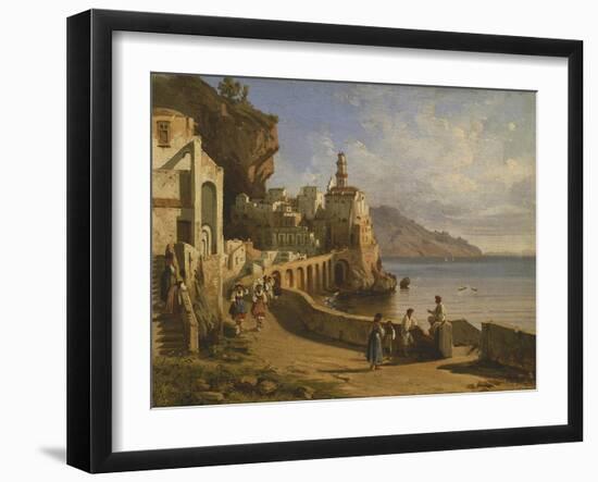 View of Atrani-Consalvo Carelli-Framed Giclee Print