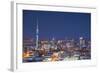 View of Auckland at Dusk, Auckland, North Island, New Zealand, Pacific-Ian-Framed Photographic Print