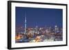 View of Auckland at Dusk, Auckland, North Island, New Zealand, Pacific-Ian-Framed Photographic Print