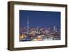 View of Auckland at Dusk, Auckland, North Island, New Zealand, Pacific-Ian-Framed Photographic Print