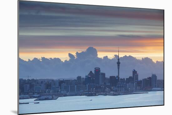 View of Auckland at Sunset, Auckland, North Island, New Zealand, Pacific-Ian-Mounted Photographic Print