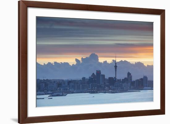 View of Auckland at Sunset, Auckland, North Island, New Zealand, Pacific-Ian-Framed Photographic Print