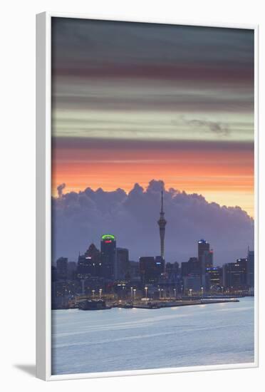 View of Auckland at Sunset, Auckland, North Island, New Zealand, Pacific-Ian-Framed Photographic Print