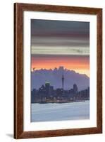 View of Auckland at Sunset, Auckland, North Island, New Zealand, Pacific-Ian-Framed Photographic Print