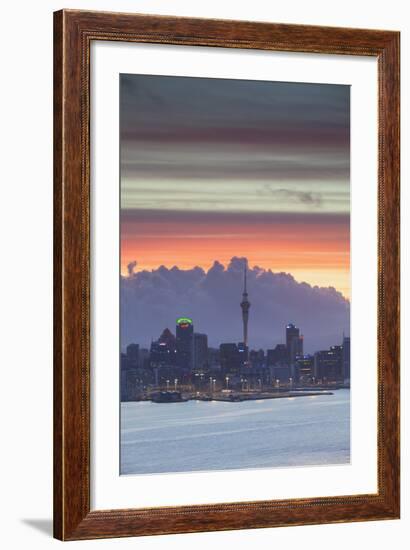 View of Auckland at Sunset, Auckland, North Island, New Zealand, Pacific-Ian-Framed Photographic Print