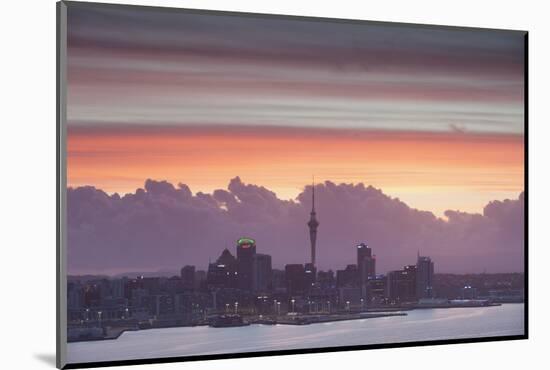 View of Auckland at Sunset, Auckland, North Island, New Zealand, Pacific-Ian-Mounted Photographic Print